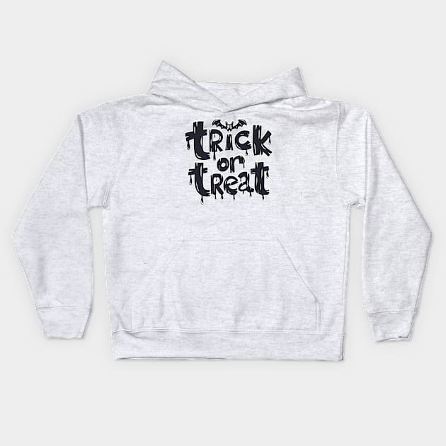 Trick or Treak happy Halloween party Kids Hoodie by Teedell